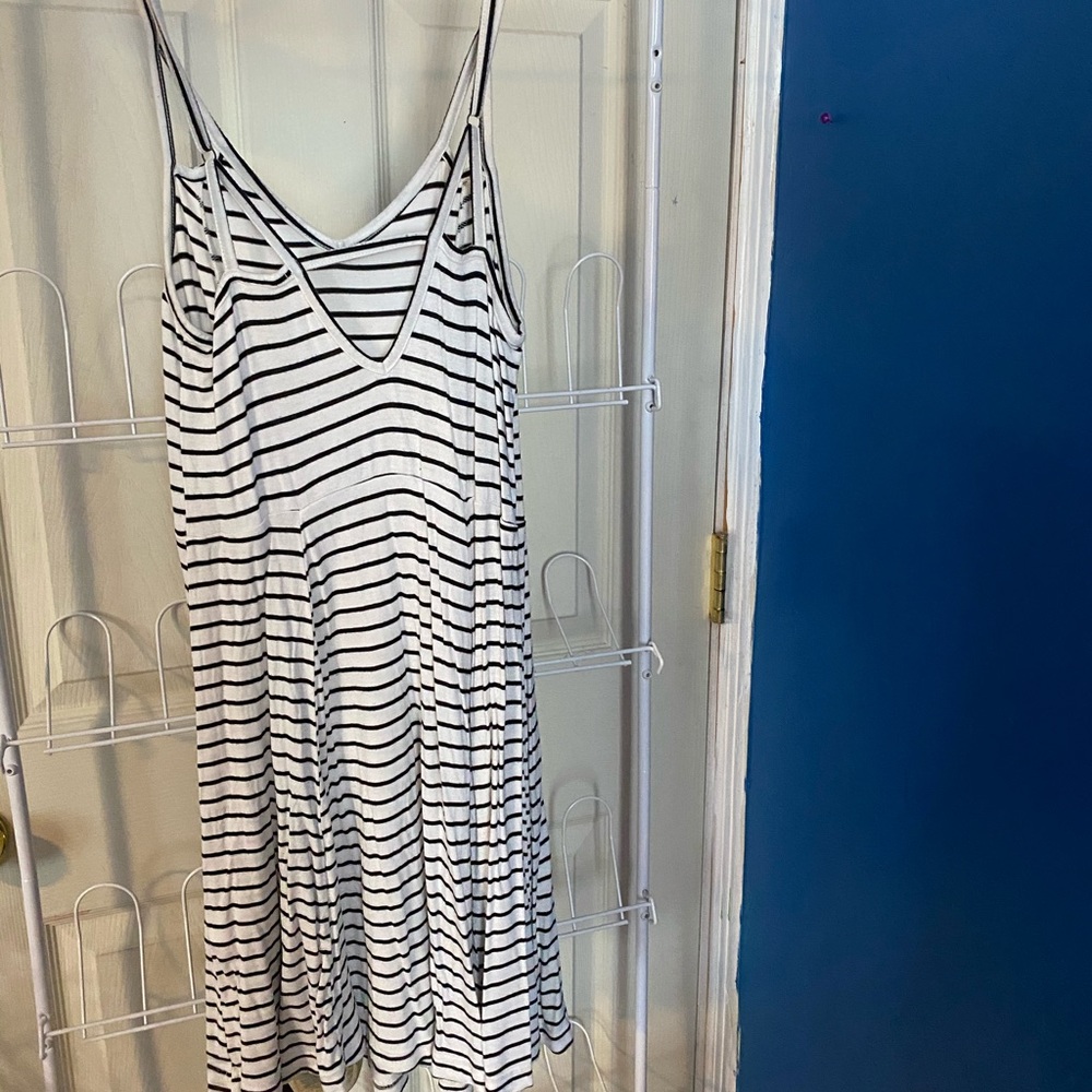 Black & White Striped Summer Dress